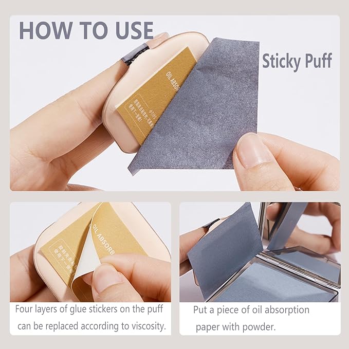 Natural Bamboo Charcoal Facial Oil Blotting Paper,100pcs Oil Blotting Sheets with Portable Mirror & Makeup Puff for Oily Face Skin,Oil Control Film Easy Take Out Handy Friendly Oil Absorbing Tissues-Velvo Beauty