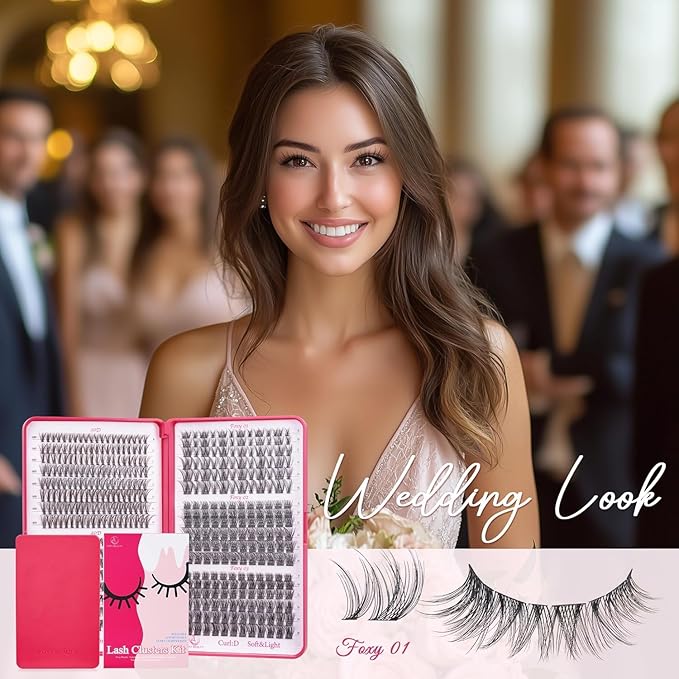 Lash Clusters - Wispy Lash Clusters For Natural Look 8-16MM 536Pcs Eyelash Clusters D Curl Individual Lashes for DIY Lash Extension Kit-Velvo Beauty