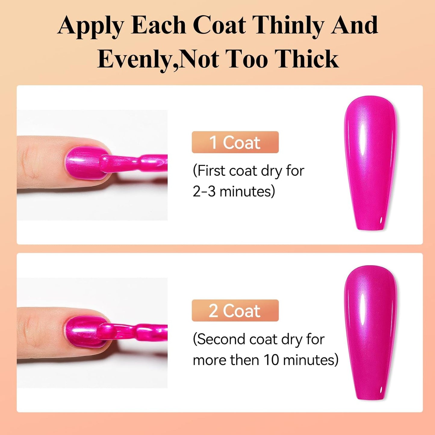 Nail Polish Quick Dry, Rose Hot Pink Nail Lacquer Nail Art Polish Non-Gel Air Fast Drying, Shimmer Pink Nail Pigment High Coverage Fingernail Concealer Polish, 1PC 12ML Long Wear-Velvo Beauty