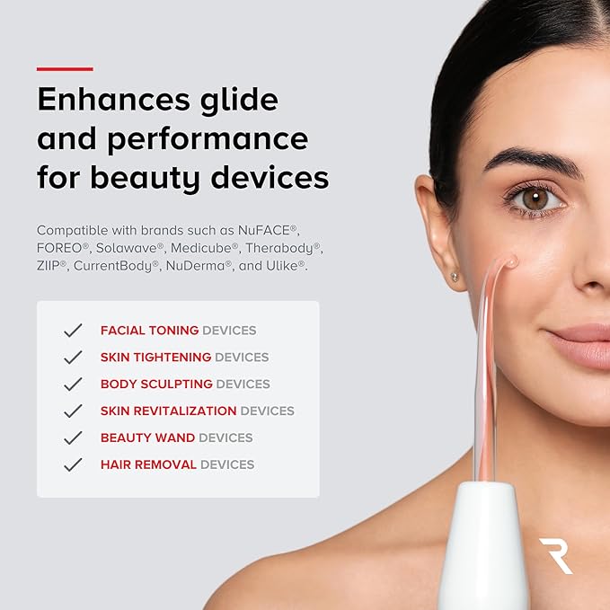 Conductive Gel for Facial, RF & Cavitation Devices – Ultra-Hydrating, Long-Lasting, 96% Organic, Hypoallergenic Leave-On Formula – Pro-Grade Performance – Made in USA – 8.45 fl oz (Pack of 2)-Velvo Beauty