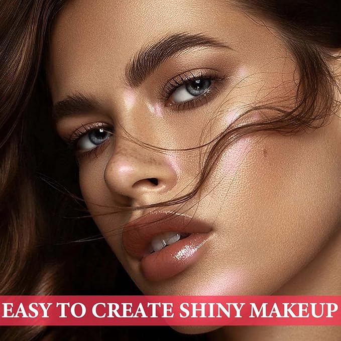 Face Glitter Blush Shimmer Waterproof Highlighter Blusher Powder,Facial Contour Corrector Long Lasting Glitter Illuminator Highlighter Palette Shimmer Highlight Makeup Palette(05#)-Velvo Beauty