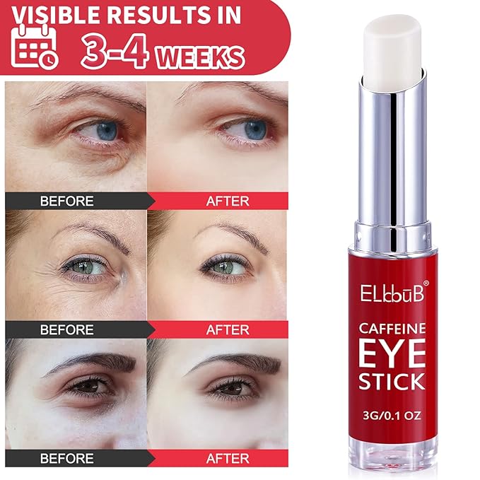 Eye Stick - Anti Wrinkle Eye Cream for Puffy Eyes, Dark Circles, Eye Bags, Crows Feet, Wrinkles,Reduces Wrinkles Saggy Skin Puffy Eyes (Caffeine)-Velvo Beauty