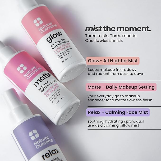 Face Mist Trio Collection – Hydrating Facial Mist Spray for Glowing Skin – Rosewater, Lavender & Hyaluronic Acid – Makeup Setting & Refreshing Face Spray Mist-Velvo Beauty