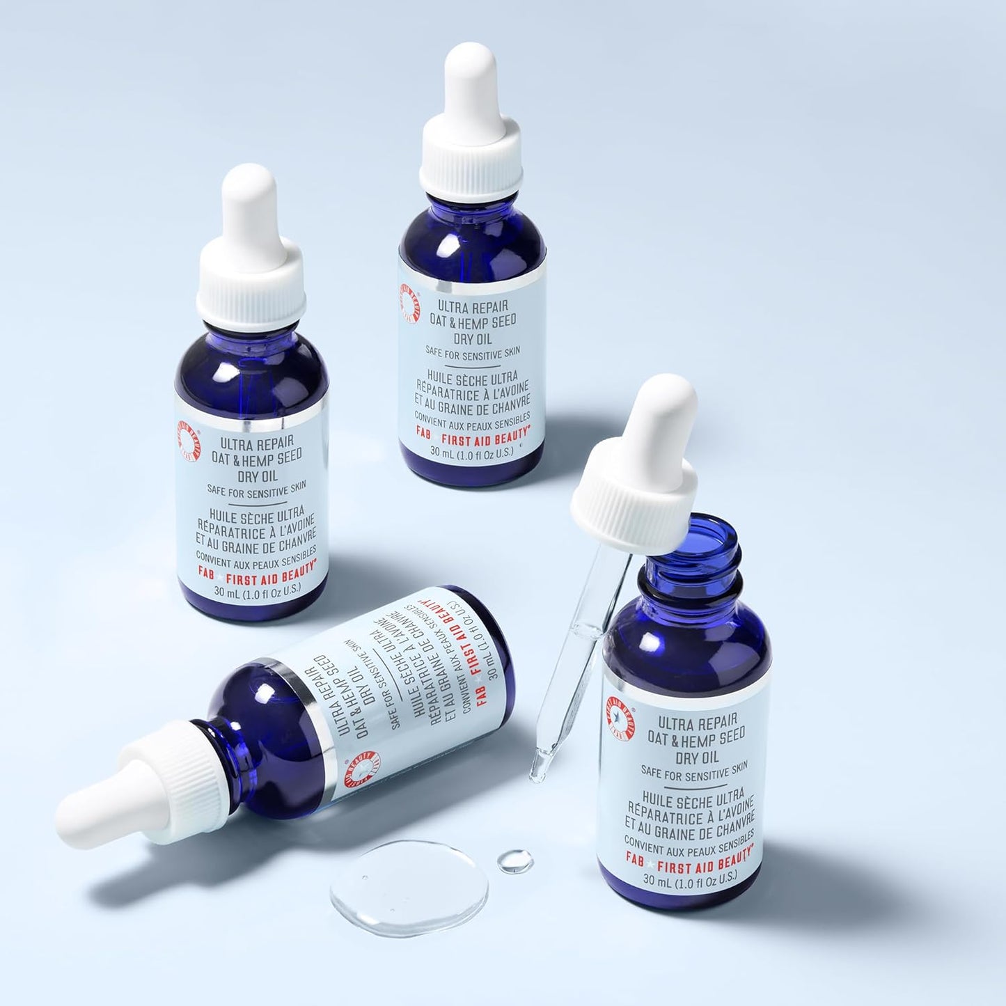 First Aid Beauty Ultra Repair Oat & Hemp Seed Oil – Hydrating, Non-Greasy Facial Oil with Arnica & Colloidal Oatmeal for Redness Relief – Calms Dry, Distressed Skin – Fragrance Free, 1 oz-Velvo Beauty