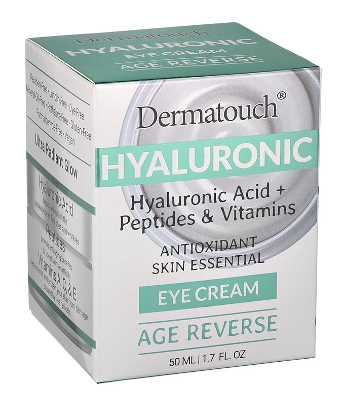 DERMATOUCH Hyaluronic Acid Eye Cream with Peptides & Vitamins, 1.7 fl oz-Velvo Beauty