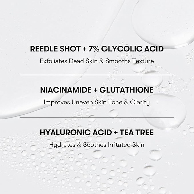 VT COSMETICS 7% Glycolic Acid Reedle Shot Head-to-Toe Mist with Niacinamide, Exfoliating Spray for Bumpy & Strawberry Skin, Dark Spots, Skin Texture, Keratosis Pilaris, Korean Skincare (4.05 fl oz)-Velvo Beauty