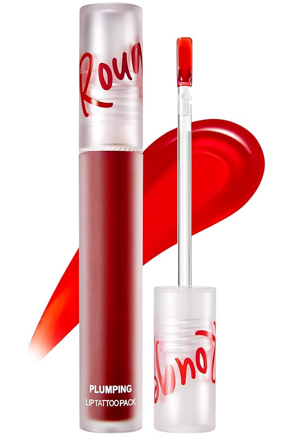 Rouge Star Plumping Lip Tattoo (0.17 oz) - 72-HR Long Lasting Waterproof Peel Off Lip Stain - Transfer-Proof, Non -Sticky Hydrating Matte Lip Tint Tattoo (Richly Red)-Velvo Beauty