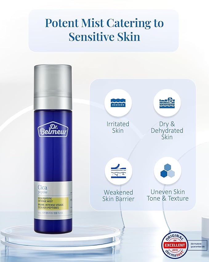 Advanced CICA Intense Mist for Sensitive Skin (4.1fl oz) - Ultra Fine Mist for Soothe, Hydrate. Korean Skin Care. Centella Asiatica, Betaine.-Velvo Beauty
