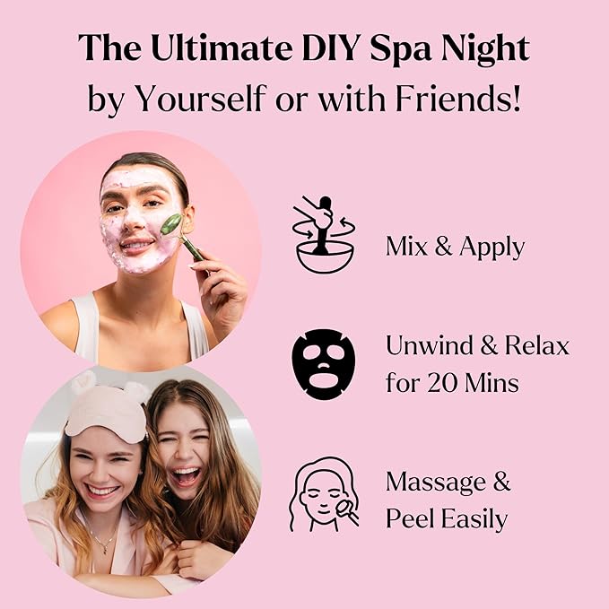 Jelly Face Mask for Facials - Bulgarian Rose Hydrating, Brightening & Nourishing Jelly Mask with Free Jade Roller & Spatula | Professional Hydrojelly Masks | Vajacial Jelly Mask Powder | 23 Oz Jar-Velvo Beauty