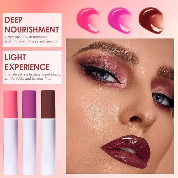 Lips Staining Lip Oil, Lips Staining Long-Lasting Moisturizing Lip Oil,Glossy Lip Stain (LUCKY LOTUS)-Velvo Beauty