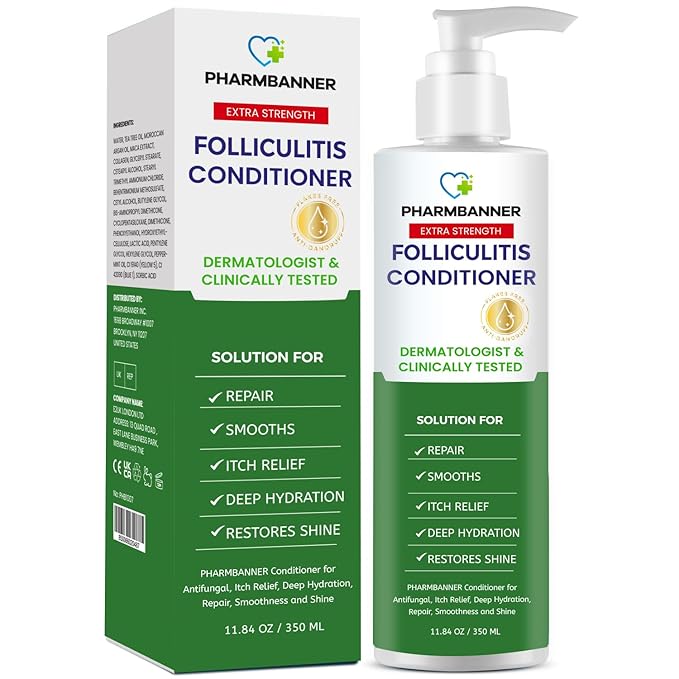 Folliculitis Itch Relief Conditioner: Tea Tree Oil & Moroccan Argan Oil - Deep Hydration & Repair - Nourishes, Smooths, Restores Shine - Safe for Dry or Damaged Hair-11.84 oz-Velvo Beauty