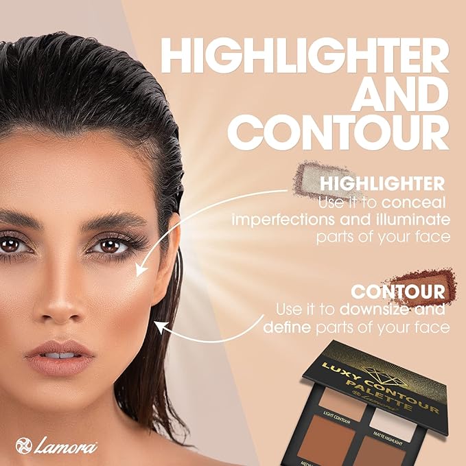 Contour Palette Powder Contour Kit - Contouring Makeup Palette With Mirror - 4 Highly Pigmented Matte Colors For Contouring And Highlighting - Vegan, Cruelty Free And Hypoallergenic-Velvo Beauty