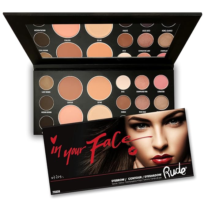 Rude Cosmetics In Your Face 3-in-1 Palette Makeup Women 0.84 oz-Velvo Beauty