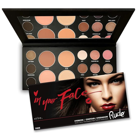 Rude Cosmetics In Your Face 3-in-1 Palette Makeup Women 0.84 oz-Velvo Beauty