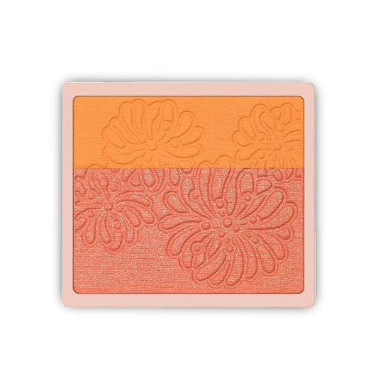 Paul & Joe Pressed Blush Palette Refill Only, Case Sold Separately, Oil-Absorbing Blush Powder, Bi-Color Face Blushes with Fitting Veil Powder, Yellow and Light Orange, 10 Tropical Mimosa, 0.17 oz-Velvo Beauty