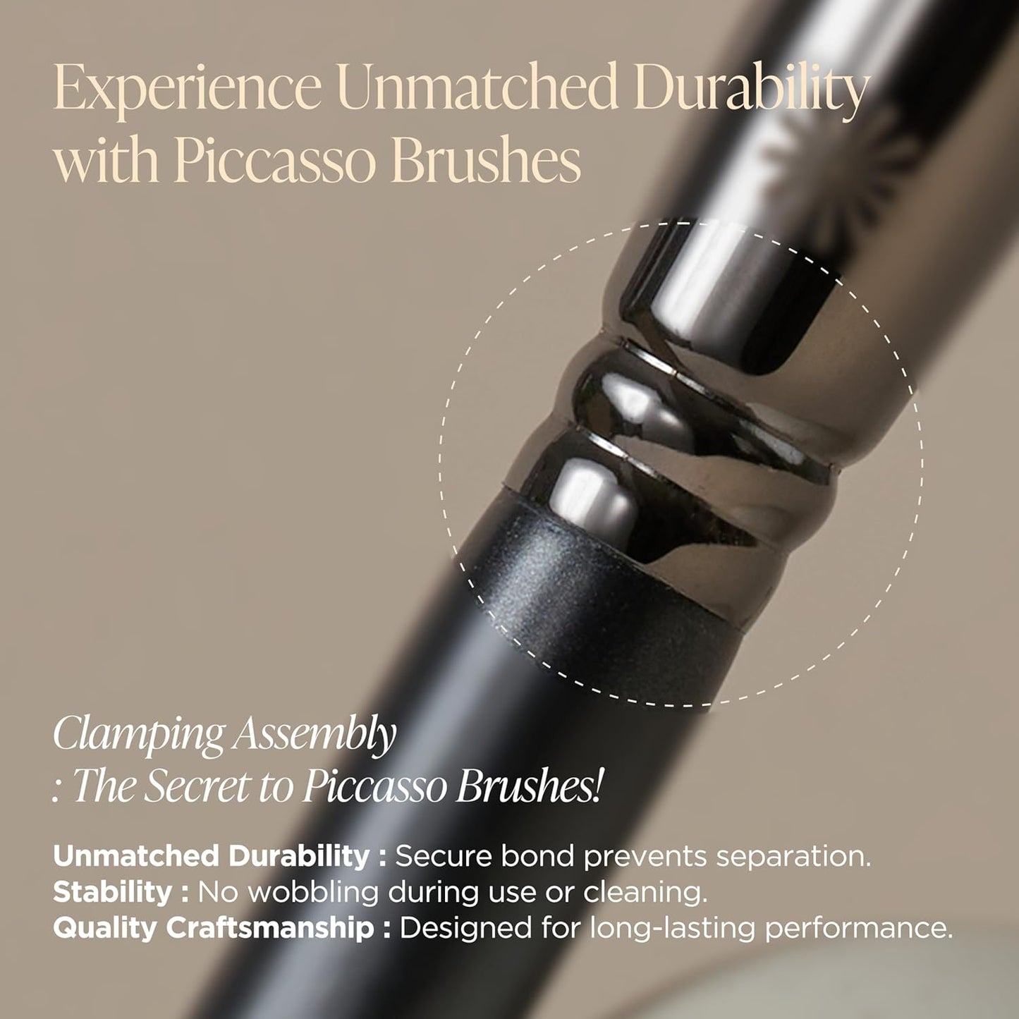 Piccasso 133 Fixing Powder Brush – Soft Synthetic Bristles for Setting Powder, Smooth and Flawless Face Makeup, Gentle Coverage for Pores and Texture, Korean Professional Makeup Brush for Daily Use-Velvo Beauty
