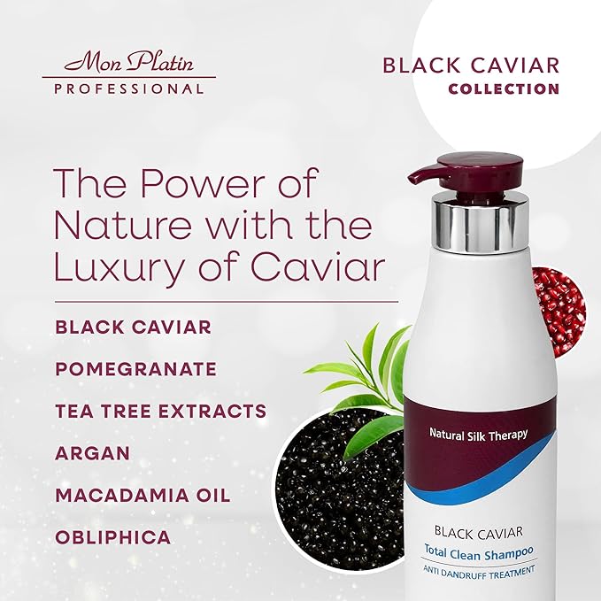 Mon Platin Black Caviar Total Clean Anti-Dandruff Shampoo - 500ml (17oz)-Velvo Beauty
