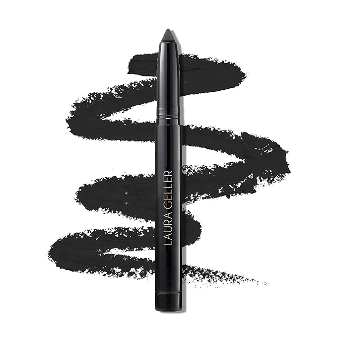 LAURA GELLER NEW YORK Kajal Longwear Kohl Eyeliner Pencil - Soft Black Kohl - Caffeine and Vitamin E - Smooth & Blendable Liner - Built-In Sharpener-Velvo Beauty