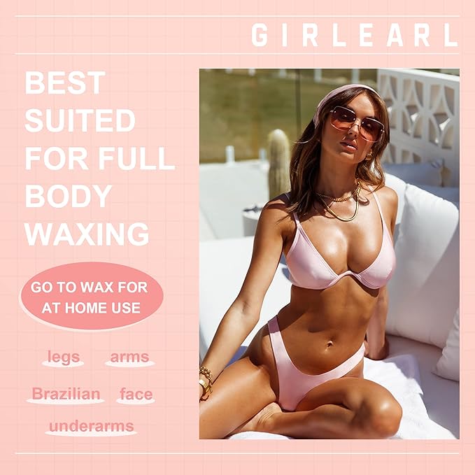 1lb Wax Beads for Hair Removal - Unscented Hard Wax Beads Refill for Professional Full Body Waxing - Ideal for Facial, Brazilian Bikini, Legs, and Underarms at Home for Women and Men (White)-Velvo Beauty