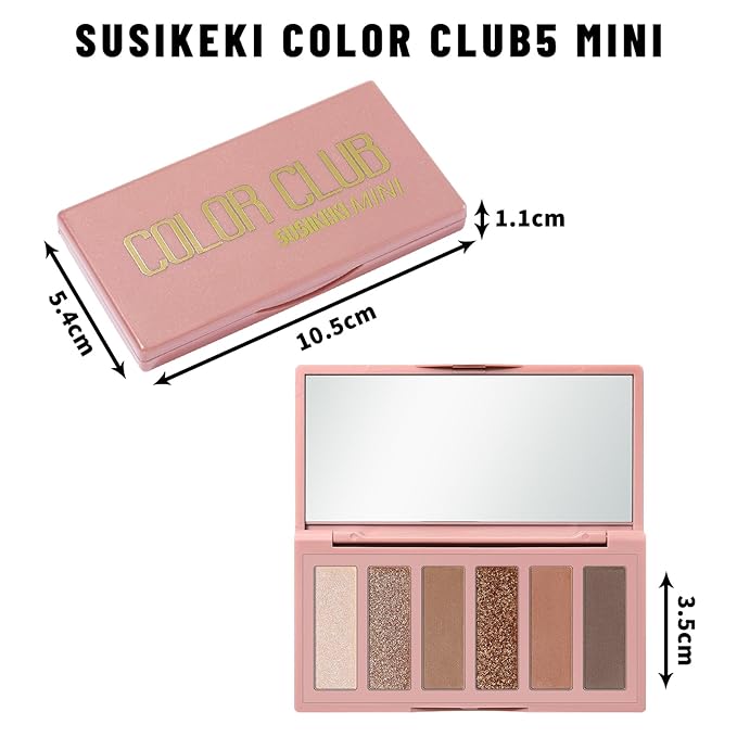 6 Colors Mini Naked Eyeshadow Makeup Palette Caramel & Bronzed Neutral Tone Eye Shadow Matte & Shimmer Nude Make Up Pallet with Mirror Blendable Highly Pigmented Travel Size Gift Kit 05-Velvo Beauty