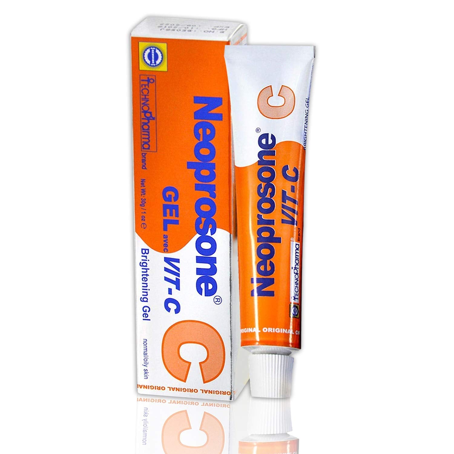 Neoprosone, Vitamin C Gel - 1 Fl oz / 30 ml - Brightening Gel Cream for Neck, Face, Body, Armpit, Hands - For Women and Men, with Alpha Arbutin-Velvo Beauty
