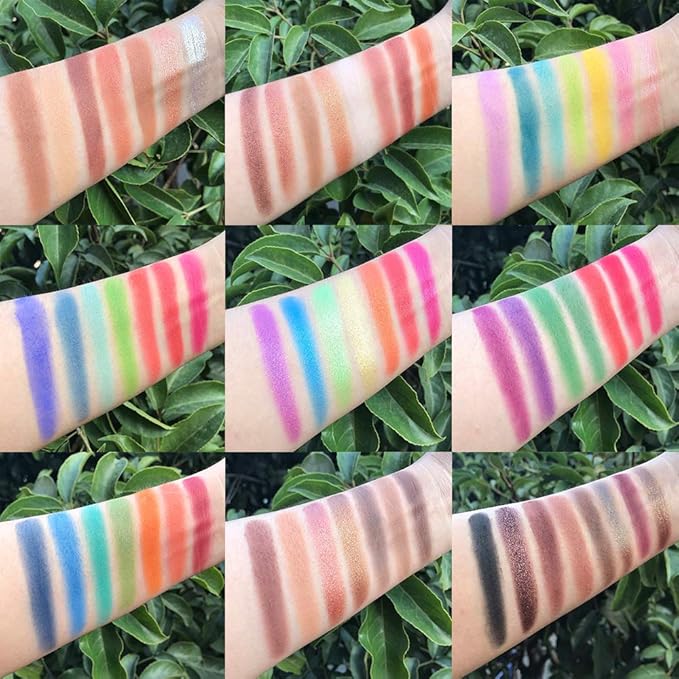 Eyeshadow Palette 65 Colors + 20pcs Makeup Brushes Set + Sponge Blender Sweatproof Pigmented Matte Shimmer Metallic Blendable Soft Pressed Powder Eye Shadow Makeup Palette-Velvo Beauty