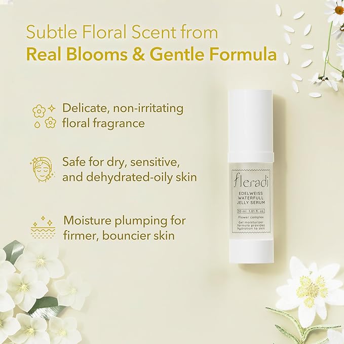 Edelweiss Essence: 30% Flower Extract Jelly Serum - Non-Sticky Hydration, Crafted by Renowned Korean Skincare Experts-Velvo Beauty