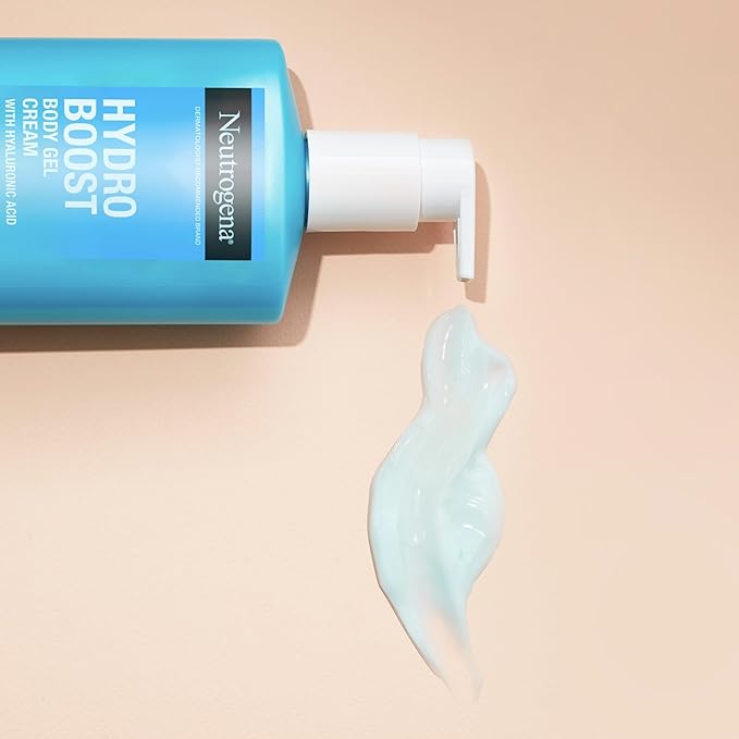 Neutrogena Hydro Boost Body Moisturizing Gel Cream with Hyaluronic Acid, Non-Greasy & Fast Absorbing, Lightweight Hydrating Body Lotion for Normal to Dry Skin, Fragrance-Free, 16 oz-Velvo Beauty