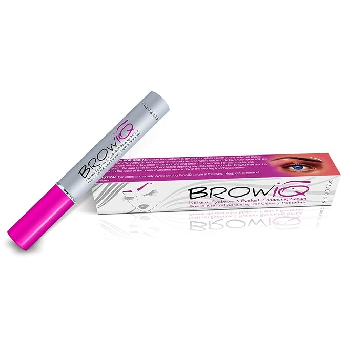 Eyebrow Growth Serum (5 ML) Support for Natural Thicker Looking Brows and Eyelashes With Octatein Complex, Biotin, Botanical Extract, Hyaluronic Acid, Tea Extract, Vitamin, Fragrance Free, BrowIQ-Velvo Beauty