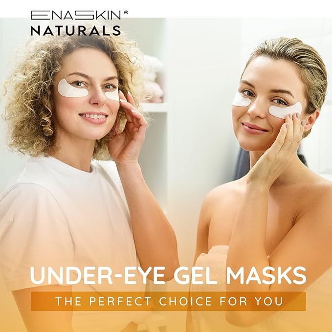 Enaskin Naturals Under Eye Patches for Dark Circles: Premium Gels Pads - Reduce Eye Bags, Wrinkles & Puffy - Skin Treatment Advanced Mask - Anti Aging & Face Moisturizer For Women, 10 Pairs (Black)-Velvo Beauty