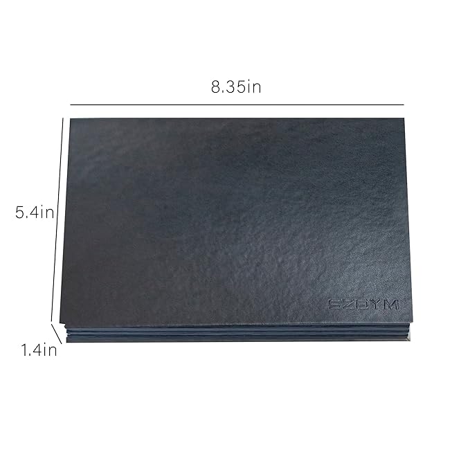 4 layers Empty magnetic Book Shaped palette (Black PU leather surface)with Depotting Spatula and 100 piece Metal Stickers-Velvo Beauty