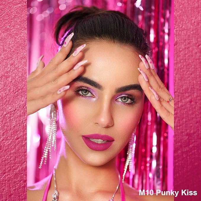 Oulac Matte Liquid Pink Lipstick for Women, Long Lasting Lipstick Waterproof Lip Stain, No Transfer, Creamy High Pigmented Formula with Rose Oil, Vegan & Cruelty-Free, Rose Pink M10-Velvo Beauty
