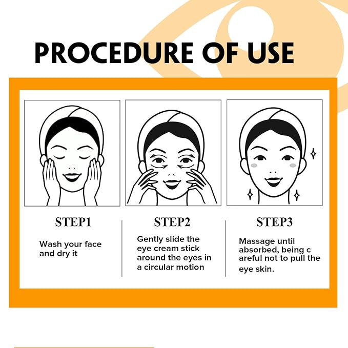 Retinol Eye Cream Anti Aging, Turmeric moisturizer Eye Balm Stick Hydrating Retinol Eye Cream Stick for Dark Circles and Puffiness Fine Lines 5g-Velvo Beauty