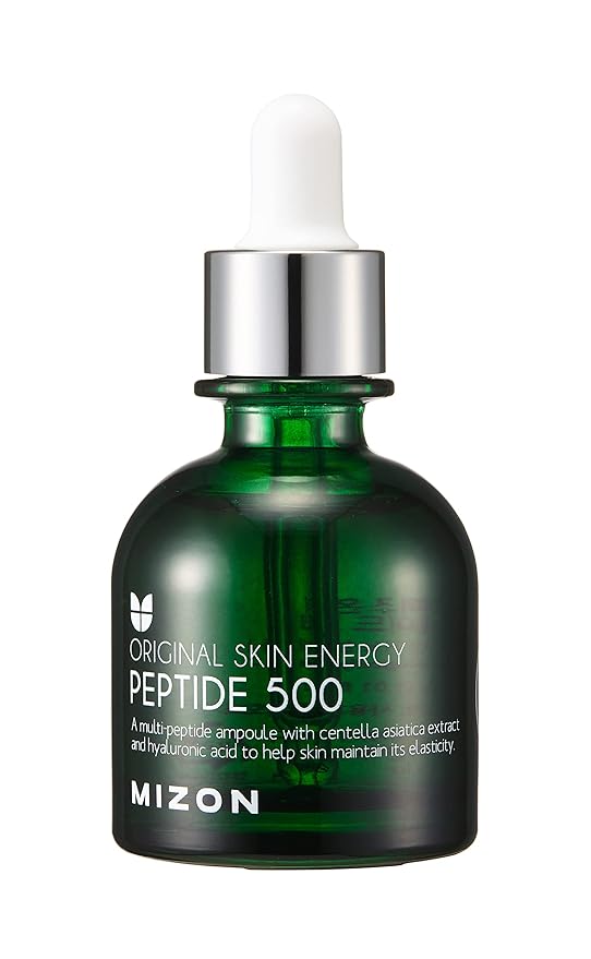 MIZON Peptide 500 Ampoule Peptides Adenosine Hyaluronic Acid Centella Asiatica Skin Elasticity Moisturizing Collagen Booster Korean Serum (1.01 fl. oz)-Velvo Beauty