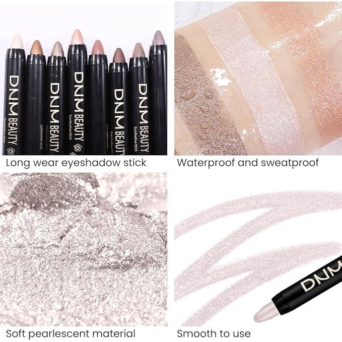evpct 2Pcs Cream Eyeshadow Sticks Set for Eyes Waterproof, Pearl Shimmer Matte Eye shadow Stick Pencil Pen Bulk sombras en crema para ojos 18+18-Velvo Beauty