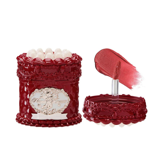 Flower Knows Strawberry Cupid Cake Lip Cream,Velvety-Smooth Matte Liquid Lipstick,Hydrating,Smudge-proof & Stain-Free Lip Stain(V09 Velvet,0.17 Fl Oz)-Velvo Beauty