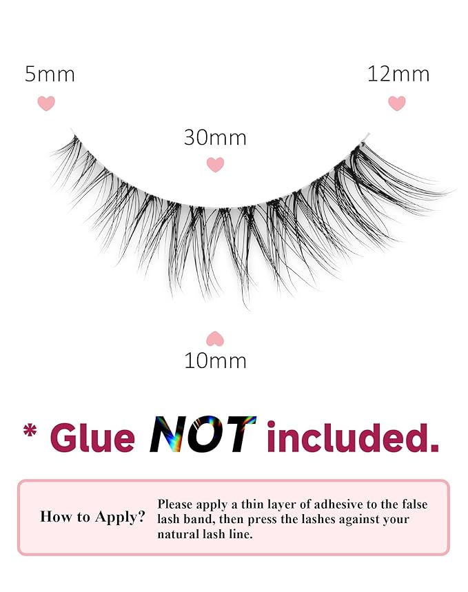 Lashes Natural Look False Lashes Wispy Lashes Fake Eye Lashes Strip Lashes Natural Eyelashes Wispy Natural Lashes UP24-Velvo Beauty