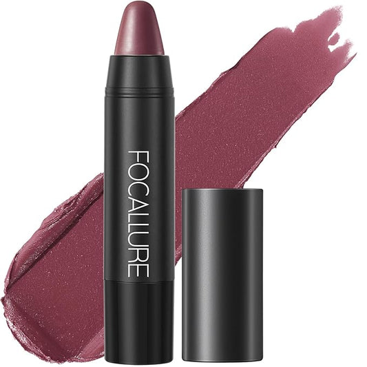 FOCALLURE Ultra Chic Matte Lipstick,Rich Vitamin E Lip Crayon,Lightweight Matte Color without Drying or Fading,Long Lasting Waterproof Lips Makeup,DARE YOU-Velvo Beauty