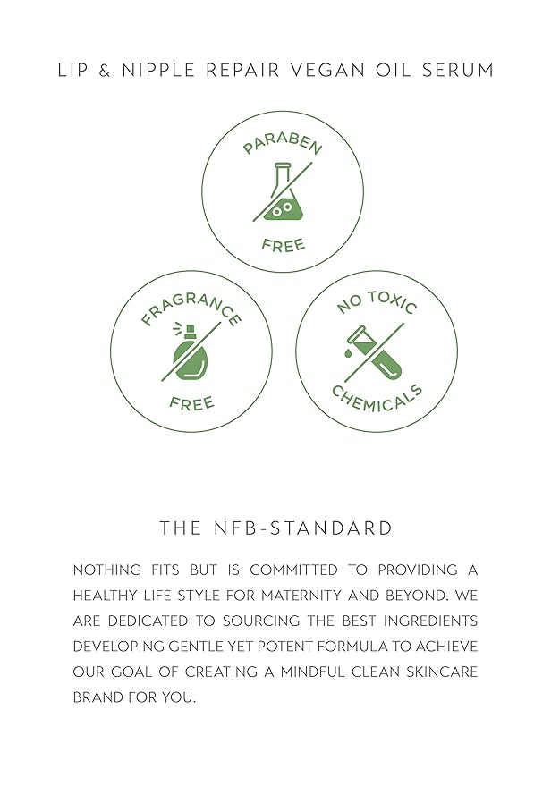 NOTHING FITS BUT Lip & Nipple Repair Oil Serum for Maternity & Nursing, Lanolin Free, Safe for Breastfeeding and Cracked Nipple (0.8 Fl Oz / 25 ml)-Velvo Beauty