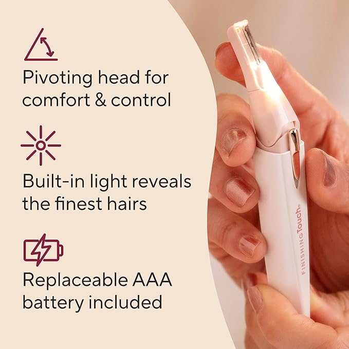 Finishing Touch Lumina Painless Hair Remover, Silver-Velvo Beauty