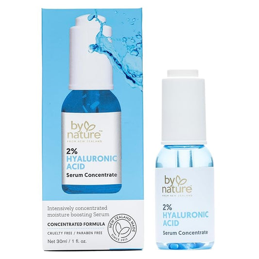 By Nature 2% Hyaluronic Acid Serum for Face & Neck - Skincare from New Zealand - 2% Hyaluronic Acid Facial Serum Concentrate - 1fl. Oz-Velvo Beauty