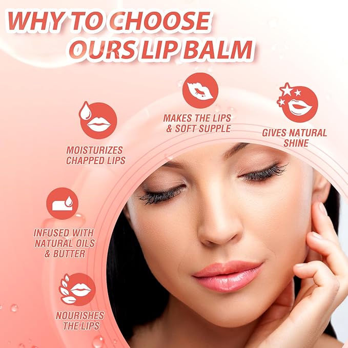 Big Brush Head Lip Glow Oil Plumping Tint, Tinted Lip Balm Transparent Lip Care, Moisturizing Non-sticky Fresh Shiny Texture Lip Oil - Strawberry (Pink)-Velvo Beauty