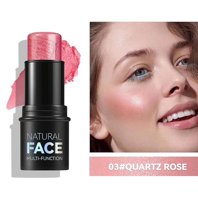 3pcs Face Contour Stick Makeup Set, Highlighter Stick Blush Stick Cream Contour Kit with Brush, Contouring Stick for Fair Skin, Concealer Makeup Stick Gift for Beginner Women Teen Girls-Velvo Beauty