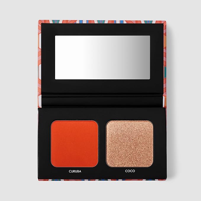 black Up Blush and highlighter duo (WAXDUO01)-Velvo Beauty