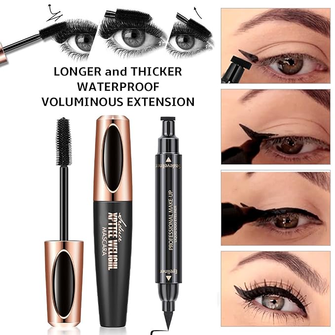 Makeup Set for Women Full Kit - 32 Colors Makeup Palette,5pcs Brushes Set, Mascara & Stamp Liquid Eyeliner, Eyebrow Pen, 2pcs Matte Liquid Lipsticks, 2 Powder Puff, 1 Cosmetic Bag Makeup Gift Set-Velvo Beauty
