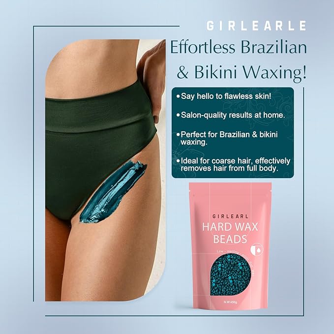 Hard Wax, Jasmine Infused Wax Beans for Sensitive Skin, 1lb, Wax for Hair Removal, Bikini, Legs, Eyebrow, Facial, Full Body Waxing for Women and Men-Velvo Beauty