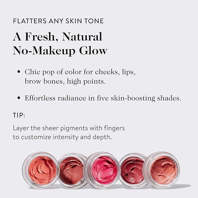 goop Beauty Cream Blush | Sheer Pop of Color for Lips & Cheeks | Vitamin C, Vitamin E & Safflower Oil | Natural Makeup for Glowing Skin | 0.5 oz | Whiskey - Warm Terracotta
