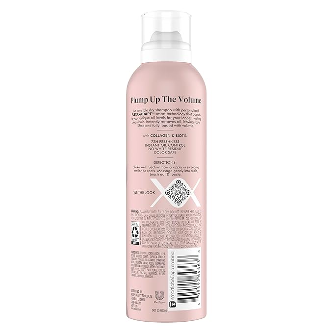 Nexxus Volume Refresh Dry Shampoo For Oil Control + Root-Lifting 72 Hour Freshness with FLEXX-ADAPT Technology 5 oz-Velvo Beauty