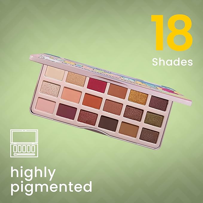 Cosmetics Fairy Tale 2 Eye Shadow Palette Makeup, 18 Ultra-Blendable, Vibrant Matte & Shimmer Eyeshadow - Eyeshadow Palette Set With Mirror - Long Lasting, Travel-Size Makeup Palette-Velvo Beauty