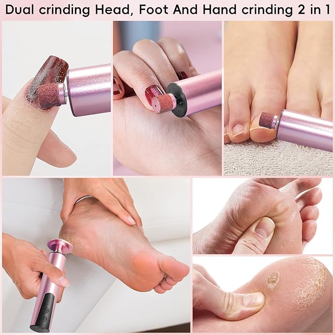 Electric Callus Remover,CHNYNJN Foot File Grinder Tool with Speed Controller and 20pcs Replacement Sandpaper and 10 Sand Rings Disk for Men Women Dead Dry Crack Skin Calluses-Velvo Beauty